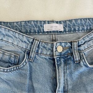 Oak + Fort Low Rise Baggy Jeans Denim